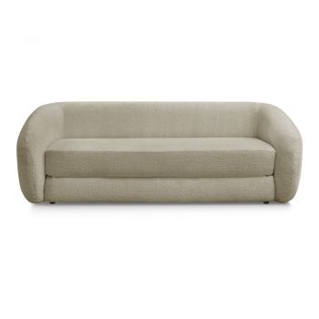 Canapea maro deschis extensibilă cu tapițerie din chenille 228 cm Neyo – Bobochic Paris