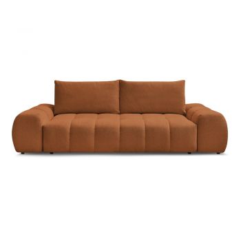 Canapea teracotă cu tapițerie din chenille 278 cm Everest – Bobochic Paris