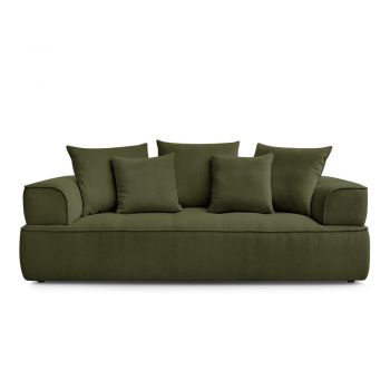Canapea verde cu tapițerie din chenille 237 cm Whesley – Bobochic Paris