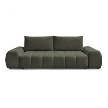 Canapea verde cu tapițerie din chenille 278 cm Everest – Bobochic Paris