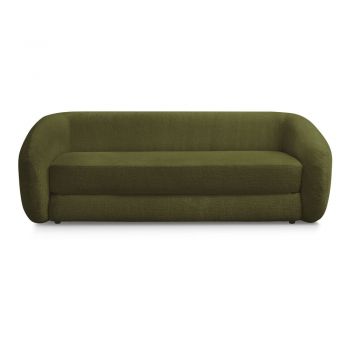 Canapea verde extensibilă cu tapițerie din chenille 228 cm Neyo – Bobochic Paris