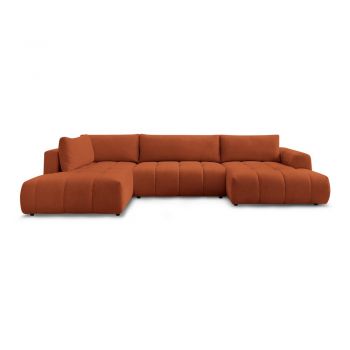 Colțar cărămiziu extensibil/cu spațiu de depozitare (cu colț pe partea stângă/în formă de 