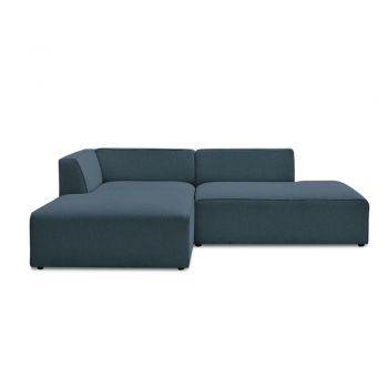 Colțar modular albastru închis (cu colț pe partea stângă/în formă de ”L”) Megeve – Bobochic Paris