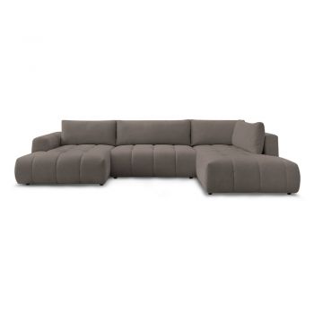 Colțar taupe extensibil/cu spațiu de depozitare (cu colț pe partea dreaptă/în formă de 