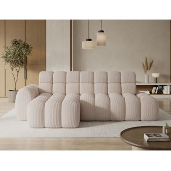 Coltar extensibil dreapta 3 locuri ELTAP, Ceedro, 283x165x98 cm, lemn/poliester, bej