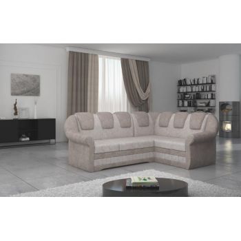 Coltar extensibil dreapta 3 locuri ELTAP, LII-022, Lord II, 243x195x112 cm, lemn/poliester, bej deschis/bej