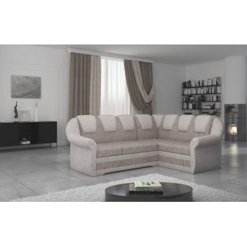 Coltar extensibil dreapta 3 locuri ELTAP, LII-023, Lord II, 243x195x112 cm, lemn/poliester, bej/bej deschis