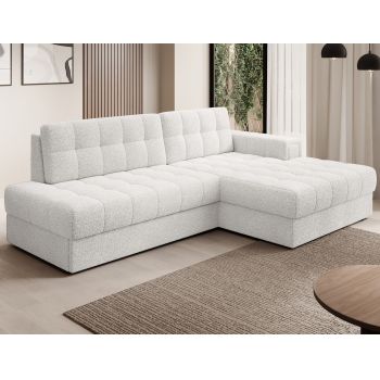 Coltar extensibil dreapta 3 locuri ELTAP, RT-01ROY, Blezalt, 240x150x82 cm, lemn/poliester, alb