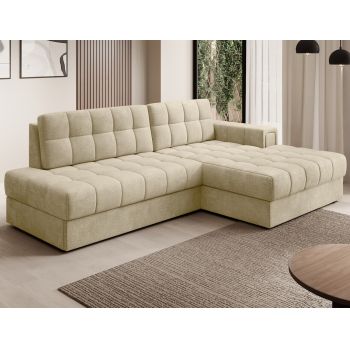 Coltar extensibil dreapta 3 locuri ELTAP, RT-04MO, Blezalt, 240x150x82 cm, lemn/poliester, bej