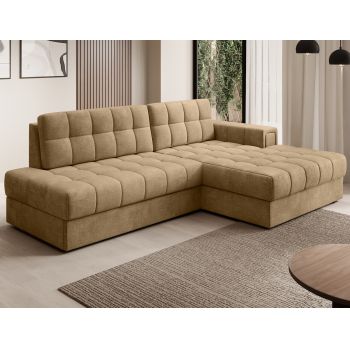Coltar extensibil dreapta 3 locuri ELTAP, RT-09MO, Blezalt, 240x150x82 cm, lemn/poliester, bej inchis