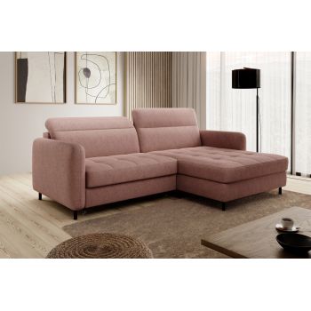 Coltar extensibil dreapta 3 locuri ELTAP, RT-24RAQ, Gomsi, 228x165x100 cm, lemn/poliester, somon