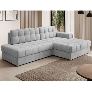 Coltar extensibil dreapta 3 locuri ELTAP, RT-84MO, Blezalt, 240x150x82 cm, lemn/poliester, gri deschis