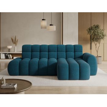Coltar extensibil stanga 3 locuri ELTAP, Ceedro, 283x165x98 cm, lemn/poliester, albastru inchis