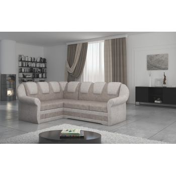 Coltar extensibil stanga 3 locuri ELTAP, LII-004, Lord II, 243x195x112 cm, lemn/poliester, bej/bej deschis