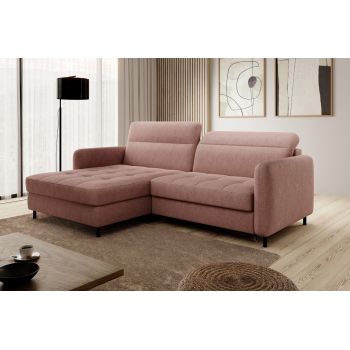 Coltar extensibil stanga 3 locuri ELTAP, LT-24RAQ, Gomsi, 228x165x100 cm, lemn/poliester, somon