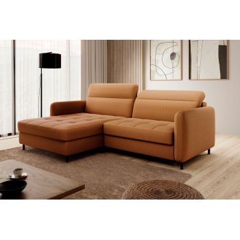 Coltar extensibil stanga 3 locuri ELTAP, LT-45MAN, Gomsi, 228x165x100 cm, lemn/poliester, mustar
