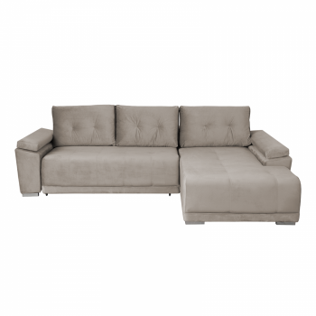 Coltar MODENA I extensibil, cu arcuri si lada depozitare, colt dreapta, bej, 282x205x92 cm