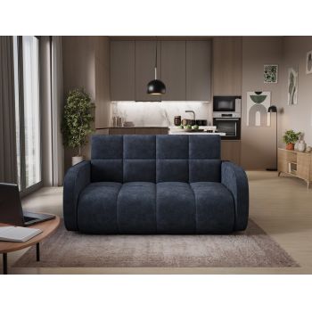Canapea extensibila 3 locuri ELTAP, Deverio, 154x103x83 cm, lemn/poliester, albastru