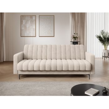 Canapea extensibila 3 locuri ELTAP, Roneyy, 212x89x86 cm, lemn/poliester, bej deschis