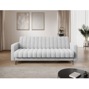 Canapea extensibila 3 locuri ELTAP, Roneyy, 212x89x86 cm, lemn/poliester, gri deschis