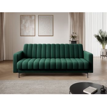 Canapea extensibila 3 locuri ELTAP, Roneyy, 212x89x86 cm, lemn/poliester, verde