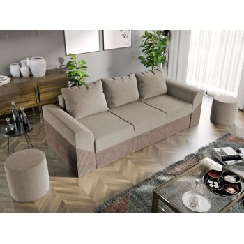 Canapea Extensibila Cali Catifea Bej / Reiat Cappuccino