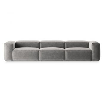 Canapea gri deschis 364 cm Bergano – Cosmopolitan Design