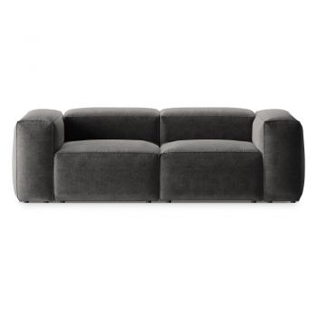 Canapea gri închis 224 cm Bergano – Cosmopolitan Design