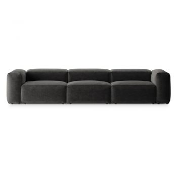 Canapea gri închis 364 cm Bergano – Cosmopolitan Design