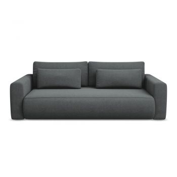 Canapea gri închis extensibilă/cu spațiu de depozitare 238 cm Kapua – Makamii