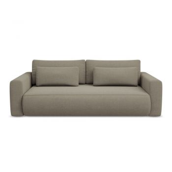 Canapea maro deschis extensibilă/cu spațiu de depozitare 238 cm Kapua – Makamii