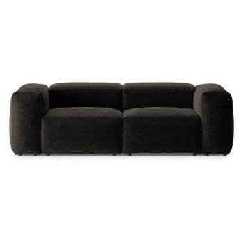 Canapea neagră 224 cm Bergano – Cosmopolitan Design