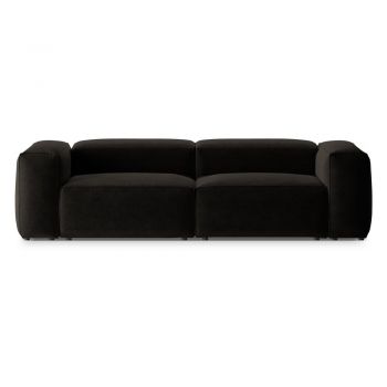 Canapea neagră 264 cm Bergano – Cosmopolitan Design