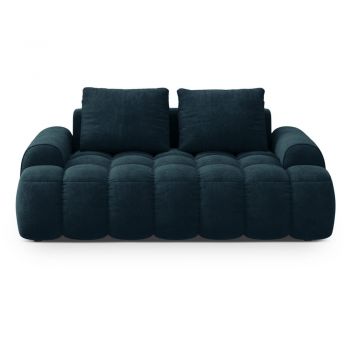 Canapea petrol cu tapițerie din catifea 175 cm Linz – Cosmopolitan Design