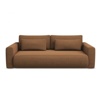 Canapea teracotă extensibilă/cu spațiu de depozitare 238 cm Kapua – Makamii