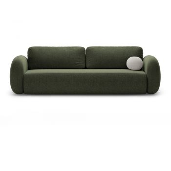 Canapea verde extensibilă/cu spațiu de depozitare cu tapițerie din chenille 262 cm Tonale – Cosmopolitan Design