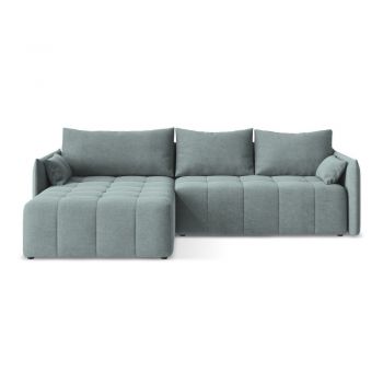 Colțar albastru extensibil/cu spațiu de depozitare (cu colț pe partea stângă/cu șezlong) Moku – Makamii