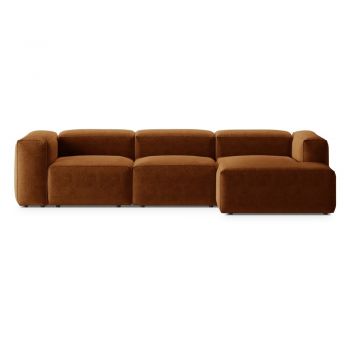 Colțar cărămiziu (cu colț pe partea dreaptă/cu șezlong) Bergano – Cosmopolitan Design