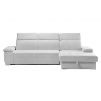 Colțar Extensibil TRENDY, cu ladă de depozitare, cu tetiere reglabile, variante stânga/dreapta 295x170x105 cm
