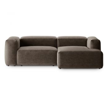 Colțar maro (cu colț pe partea dreaptă/cu șezlong) Bergano – Cosmopolitan Design