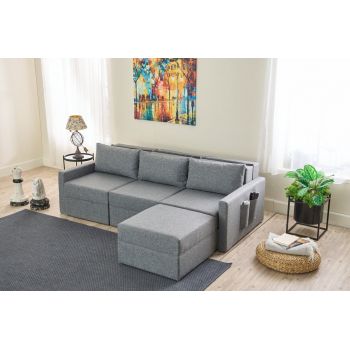 Coltar, Balcab Home, 825BLC5270, Cadru: 100% LEMN DE BRAD, Gri