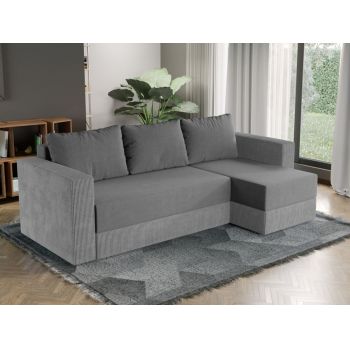 Coltar Extensibil Alfa Catifea / Reiat Gri Deschis