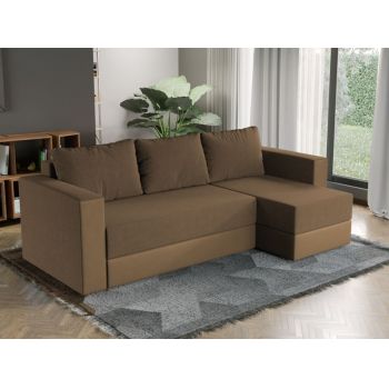 Coltar Extensibil Alfa Stofa Maro / Piele Cappuccino