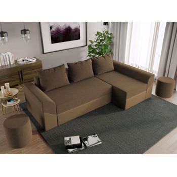 Coltar Extensibil Cali Stofa Maro / Piele Cappuccino