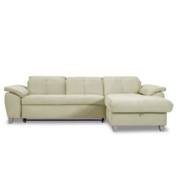 Coltar Extensibil Cu Insula Dreapta Sevilia Lux, Lada Depozitare, 5 Locuri, Tetiere Reglabile, Crem, 272 Cm