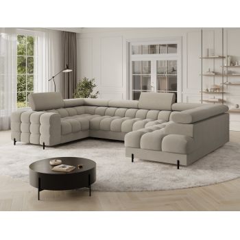 Coltar extensibil dreapta 3 locuri ELTAP, RT-18AU, Fectory, 346x205x93 cm, lemn/poliester, bej