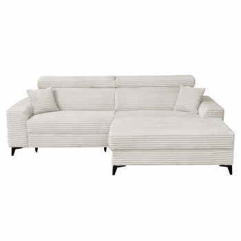 Coltar FLORIDA ONE T extensibil, cu arcuri si lada depozitare, colt dreapta, bej, 280x175x95 cm