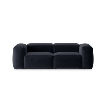 Canapea 2 locuri, Bergamo, Cosmopolitan Design, 224x108x70 cm, tesatura structurata, albastru navy