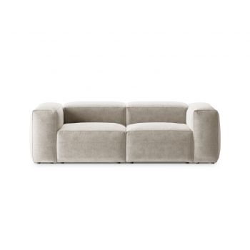Canapea 2 locuri, Bergamo, Cosmopolitan Design, 224x108x70 cm, tesatura structurata, bej