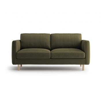 Canapea 2 locuri, Eden, Micadoni, 146x92x90 cm, catifea, verde muschi melanj
